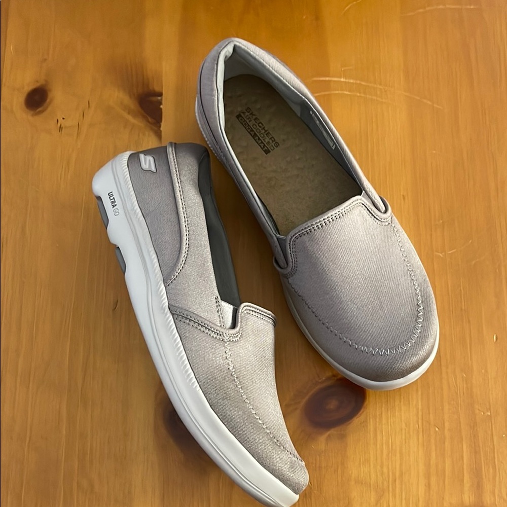 Skechers Gray Slip-On Shoes